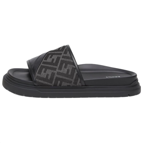 FENDI Ff Jacquard Open Toe Slides