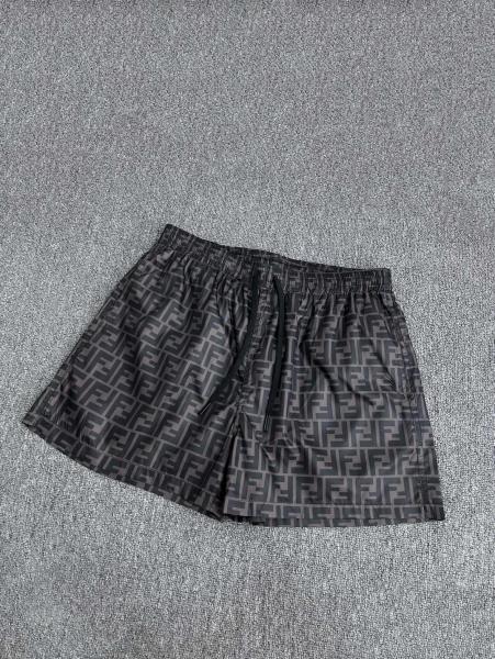 FENDI Mens Swim Shorts Tech Fabric Black