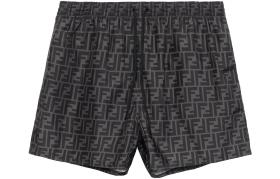 FENDI Mens Swim Shorts Tech Fabric Black