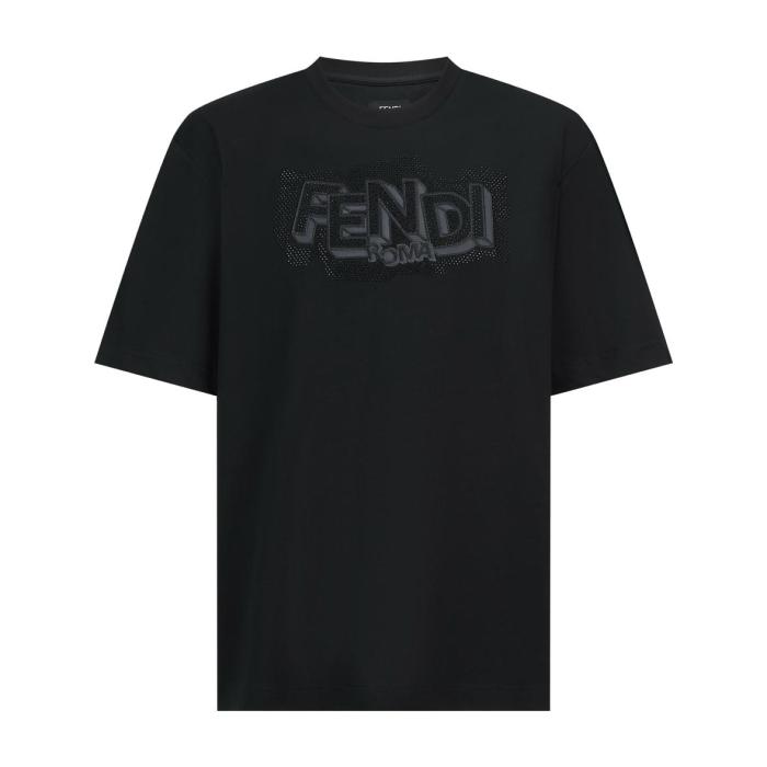 Fendi Pop Pois Motif Embroidered Crewneck T-Shirt