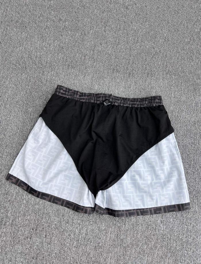 FENDI Mens Swim Shorts Tech Fabric Black