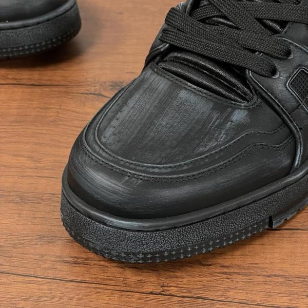 LOUIS VUITTON Trainer Low top Skateboard Shoes Black