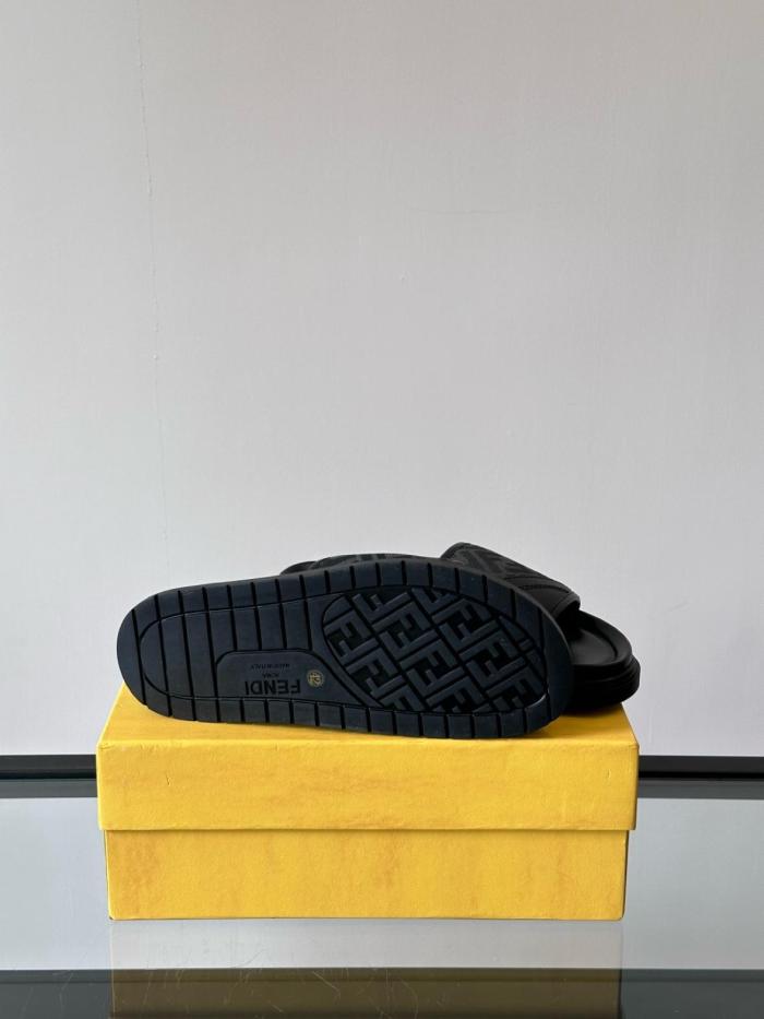 FENDI Ff Jacquard Open Toe Slides