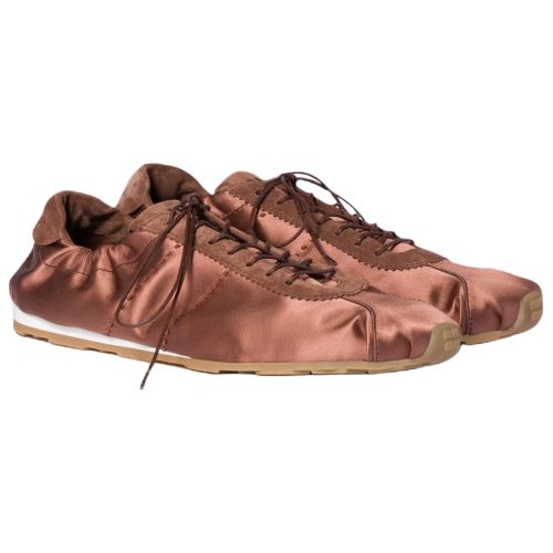MIU MIU Plume Low top Casual Shoes Women's Cocoa Brown