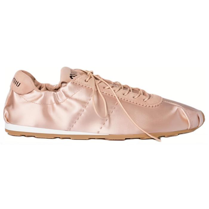 MIU MIU Plume Low top Casual Shoes Women's Nude Pink