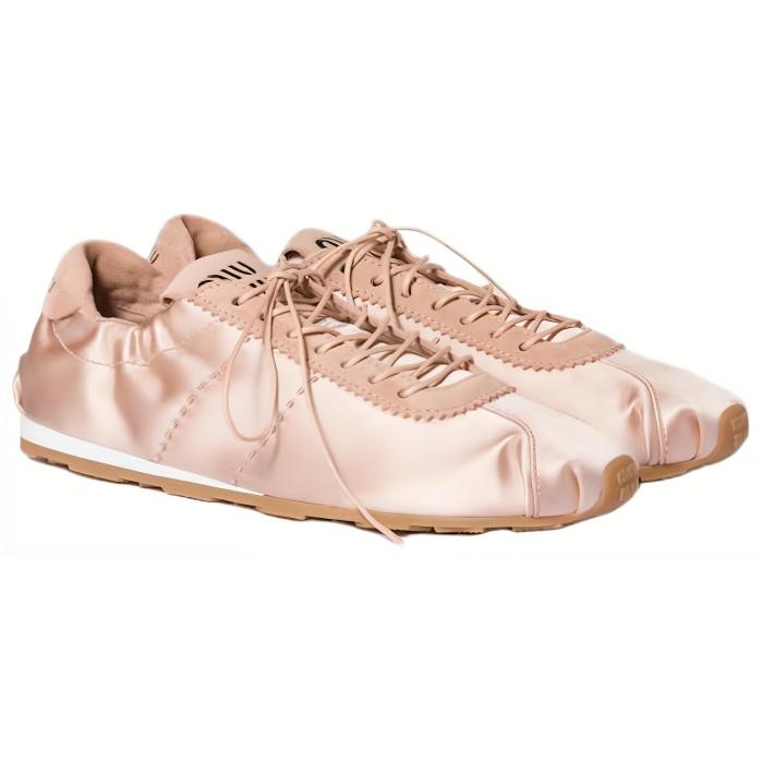 MIU MIU Plume Low top Casual Shoes Women's Nude Pink