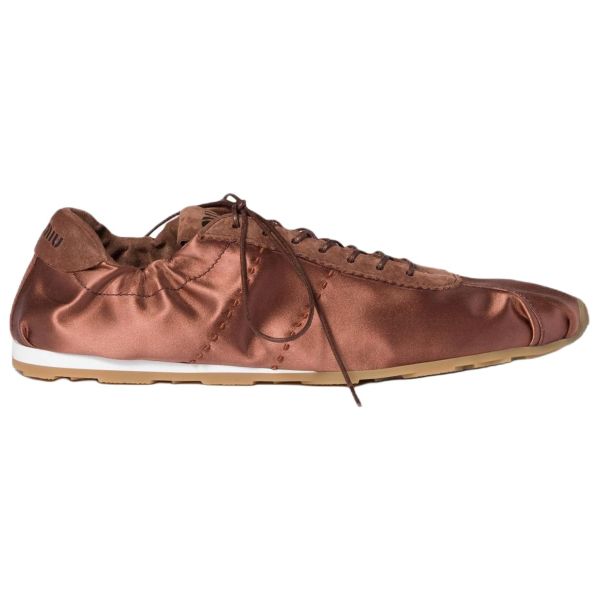 MIU MIU Plume Low top Casual Shoes Women's Cocoa Brown