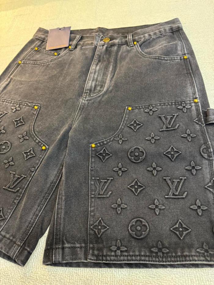 LOUIS VUITTON FW24 Denim Shorts Men's Black