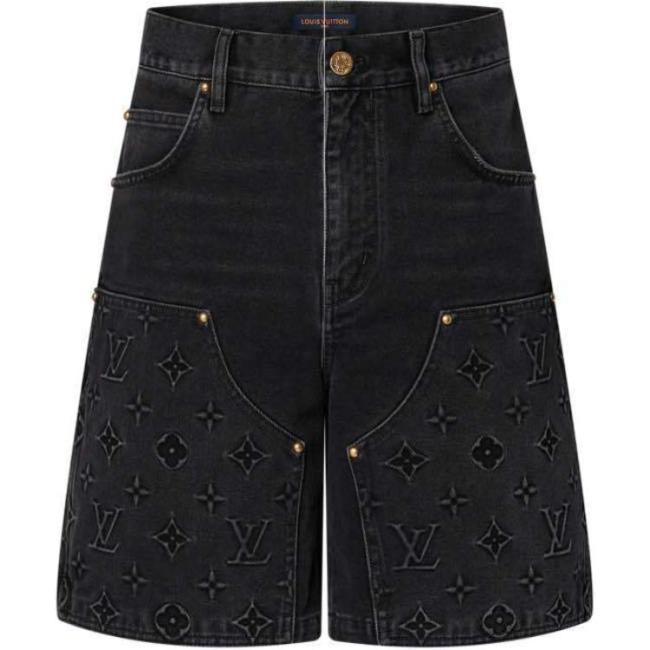 LOUIS VUITTON FW24 Denim Shorts Men's Black