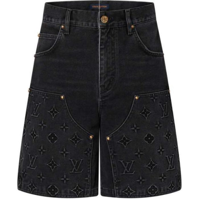 LOUIS VUITTON FW24 Denim Shorts Men's Black