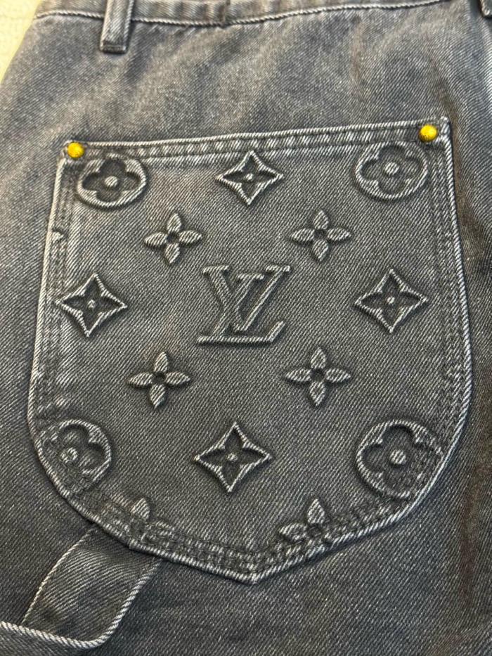 LOUIS VUITTON FW24 Denim Shorts Men's Black