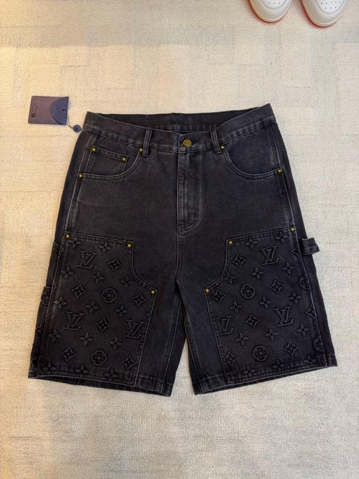 LOUIS VUITTON FW24 Denim Shorts Men's Black