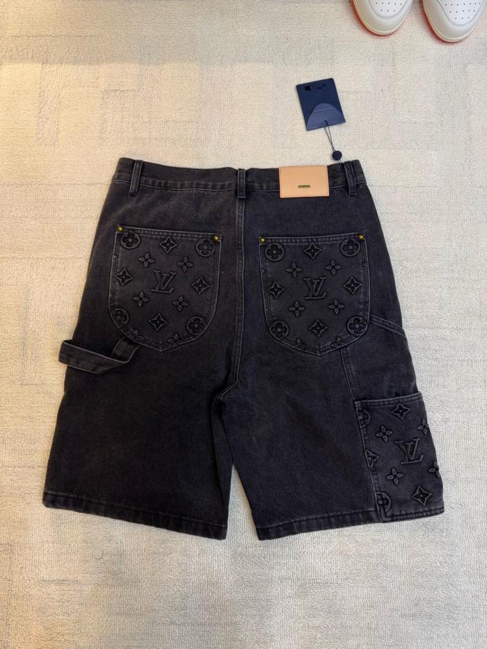 LOUIS VUITTON FW24 Denim Shorts Men's Black