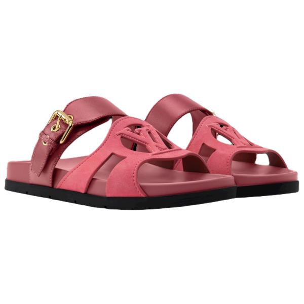 LOUIS VUITTON Slide Slippers Women's Burgundy