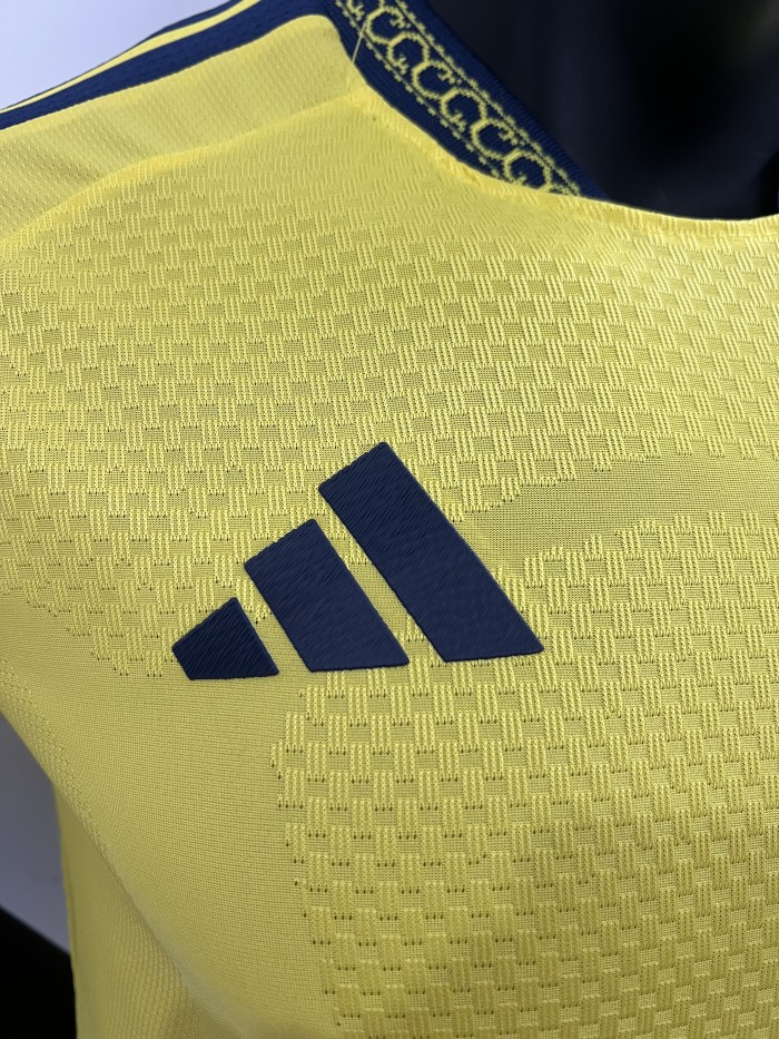 Adidas Al-Nassr 26/27 Home Kit Leaked jersey in yellow featuring navy shoulder