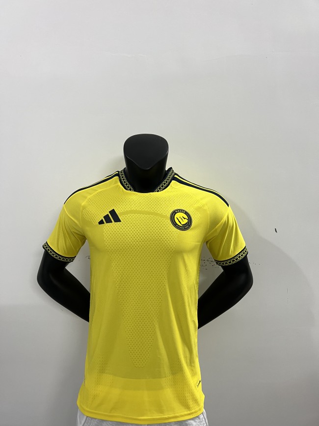 Adidas Al-Nassr 26/27 Home Kit Leaked jersey in yellow featuring navy shoulder