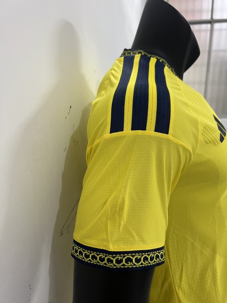 Adidas Al-Nassr 26/27 Home Kit Leaked jersey in yellow featuring navy shoulder