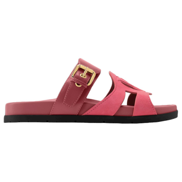 LOUIS VUITTON Slide Slippers Women's Burgundy