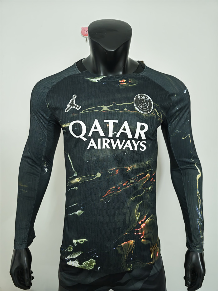 Jordan Paris 26-27 Saint-Germain 2026 Stadium Night Edition Men's Jordan Dri-FIT Soccer Long-Sleeve Replica Jersey