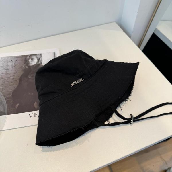 Jacquemus Cotton Bucket Hats Men's Black