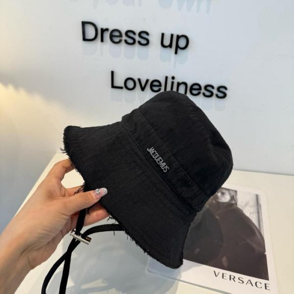 Jacquemus Cotton Bucket Hats Men's Black