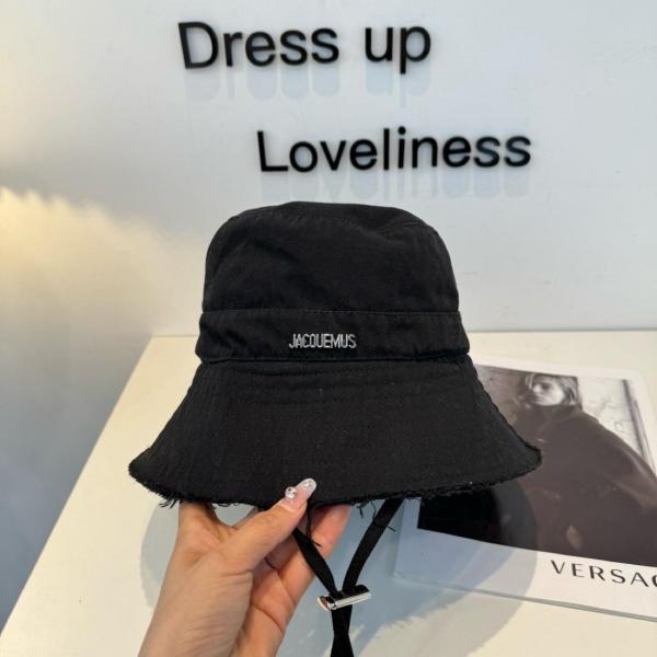 Jacquemus Cotton Bucket Hats Men's Black