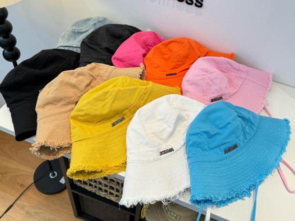 Jacquemus Cotton Bucket Hats Men's Black