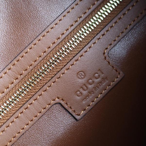 GUCCI Jackie 1961 Leather Shoulder Bag Women's Brown 810232-AADDX-2741 size L27.5cm W4cm H19cm