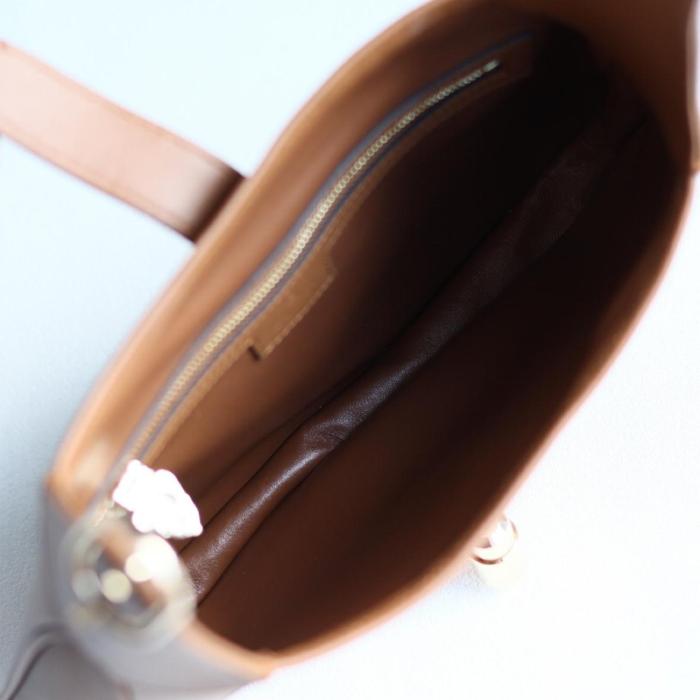 GUCCI Jackie 1961 Leather Shoulder Bag Women's Brown 810232-AADDX-2741 size L27.5cm W4cm H19cm