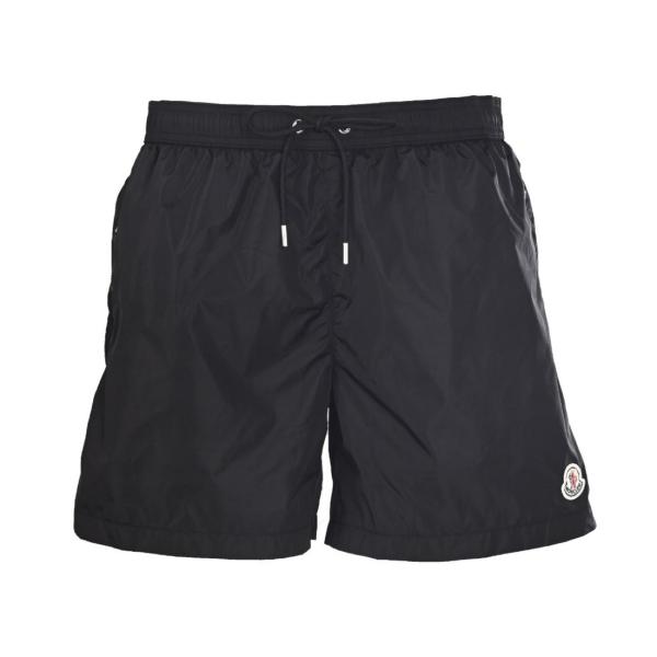 Moncler Logo Patch Drawstring Swim Shorts