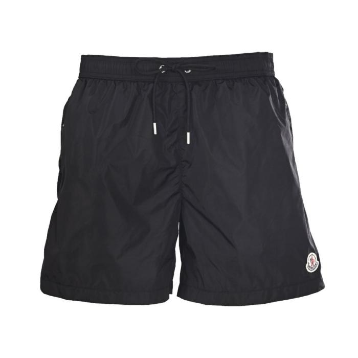 Moncler Logo Patch Drawstring Swim Shorts