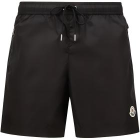 Moncler Logo Patch Drawstring Swim Shorts