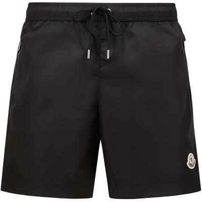 Moncler Logo Patch Drawstring Swim Shorts