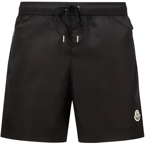 Moncler Logo Patch Drawstring Swim Shorts