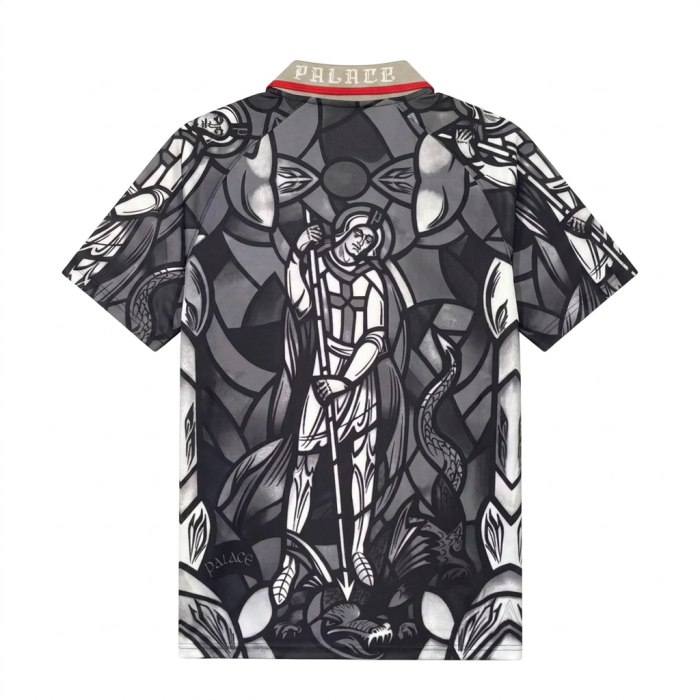 Nike X PALACE 26/27 Soccer Jerseys Men's Black Lapel Moderate