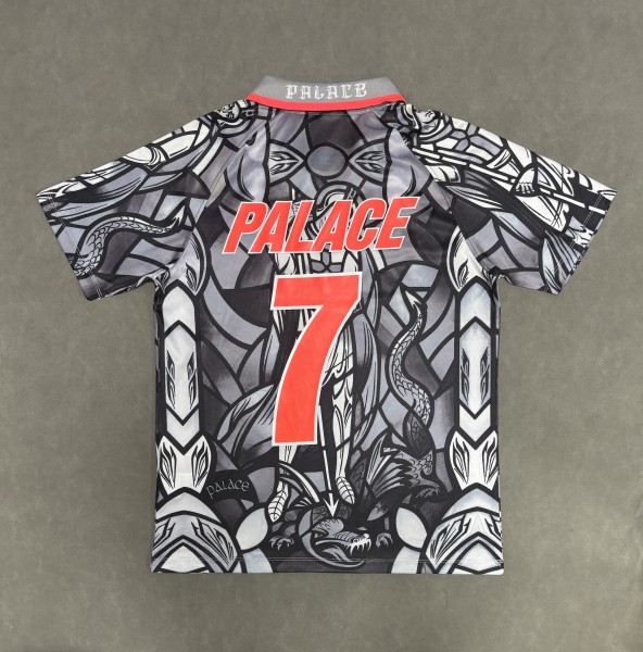 Nike X PALACE 26/27 Soccer Jerseys Men's Black Lapel Moderate
