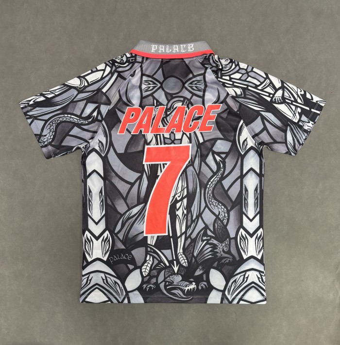 Nike X PALACE 26/27 Soccer Jerseys Men's Black Lapel Moderate