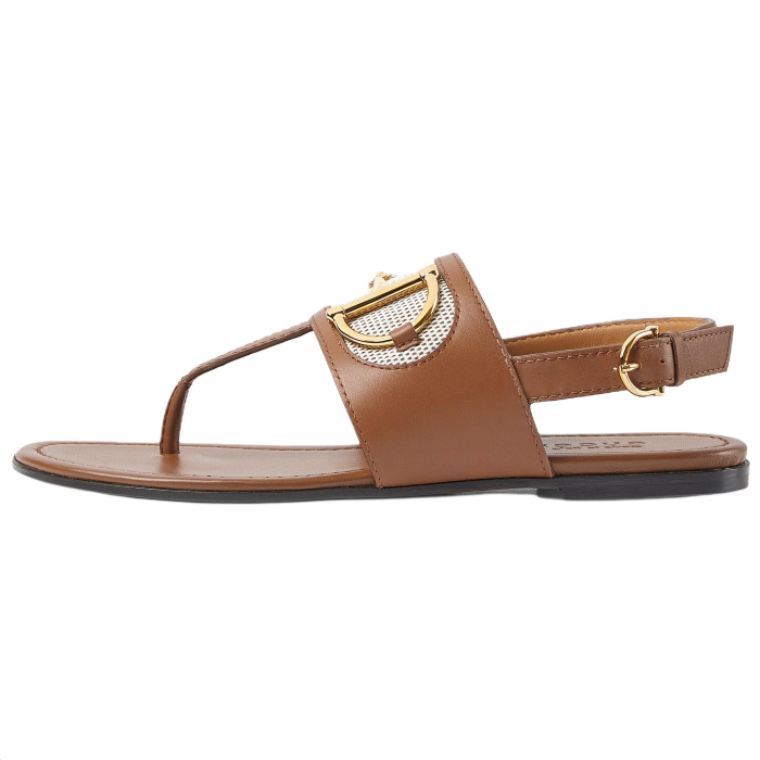 GUCCI Horsebit One Strap Sandals Women's Light Brown