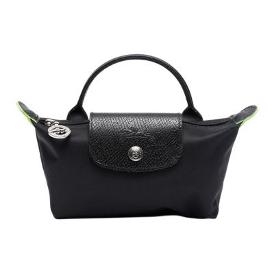 LONGCHAMP Le Pliage Green Polyamide Dumpling Bag Handbag Women's Black 34175919001 size L17cm W5.5cm H11cm