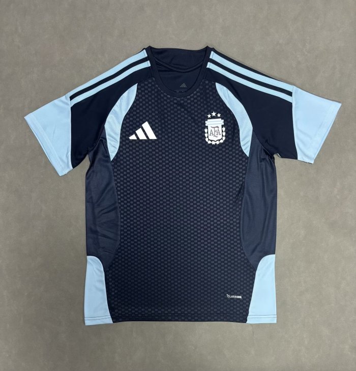 Adidas 26/27 T Shirts Men's Blue Crew Neck Jerseys