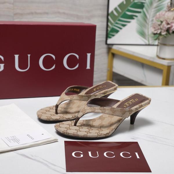 GUCCI Flip Flops 5.5cm Women's Beige