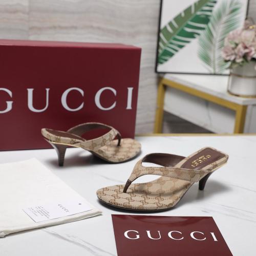 GUCCI Flip Flops 5.5cm Women's Beige