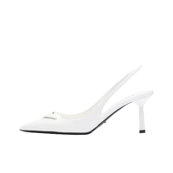 PRADA 75mm Leather Slingback Pumps