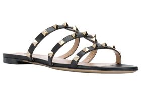 Valentino Garavani Rockstud Flat Leather Sandals