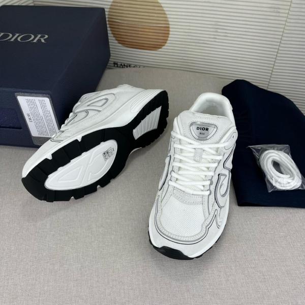 DIOR B30 Suede Low top Casual Shoes Unisex White