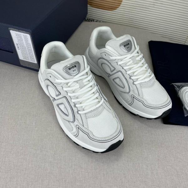 DIOR B30 Suede Low top Casual Shoes Unisex White