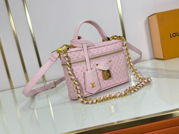 LOUIS VUITTON Vanity Cow Leather Shoulder Bag, Crossbody Bag, Handbag Women's Pink M29344 Bag size L19cm W6.5cm H11.5cm