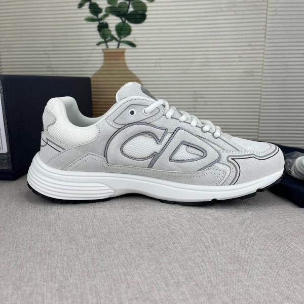DIOR B30 Suede Low top Casual Shoes Unisex White