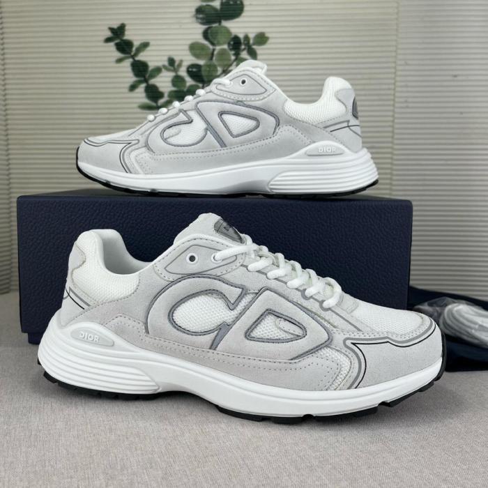 DIOR B30 Suede Low top Casual Shoes Unisex White