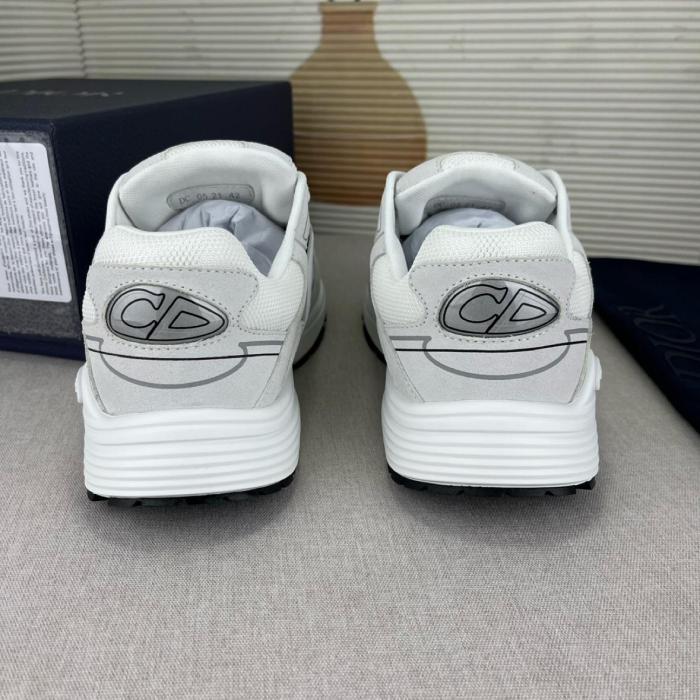 DIOR B30 Suede Low top Casual Shoes Unisex White